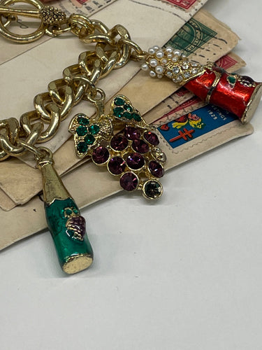 Wine Charm Bracelet Devil's Details